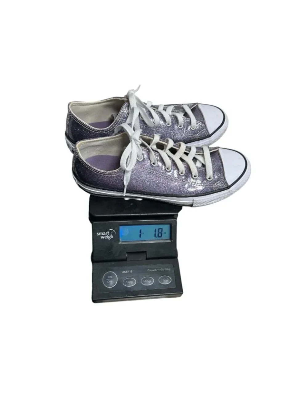 Converse All Star Metallic Purple Fashion Low Sneakers Shoes Junior Size 5